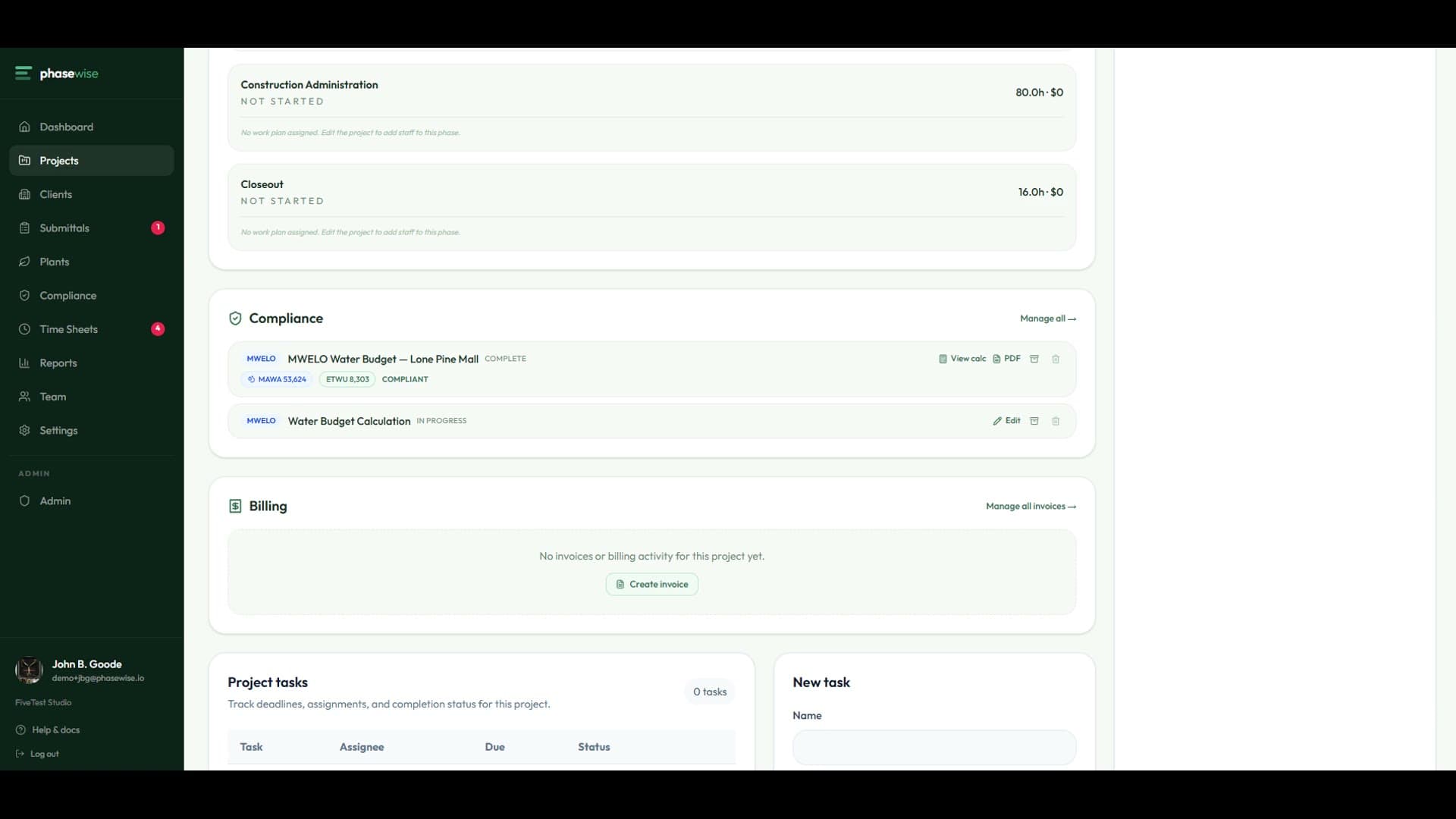 Projects preview
